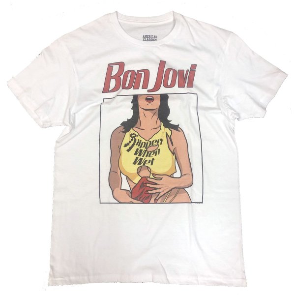 AMERICAN CLASSICS アメリカンクラシックス TEE Bon jovi ボン・ジョヴィ BON SLIPPERY WHTメンズ/レディース