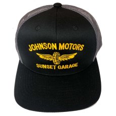 画像2: JOHNSON MOTORS ジョンソンモーターズ  SUNSET GARAGE メッシュCAP  BLACKｘGRAY メンズ/レディース (2)