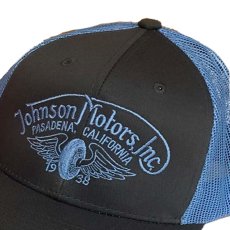 画像2: JOHNSON MOTORS ジョンソンモーターズ  WING WHELL メッシュCAP 2色 GRAYｘSKY BLUE NVYxORANGEメンズ/レディース (2)