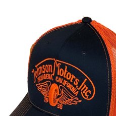 画像3: JOHNSON MOTORS ジョンソンモーターズ  WING WHELL メッシュCAP 2色 GRAYｘSKY BLUE NVYxORANGEメンズ/レディース (3)