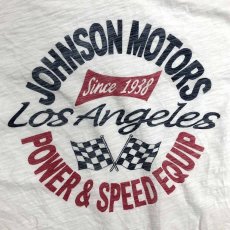 画像2: JOHNSON MOTORS ジョンソンモーターズ  POWER＆SPEED Tシャツ  OPTIC WHITE メンズ/レディース (2)