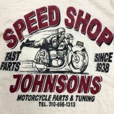 画像2: JOHNSON MOTORS ジョンソンモーターズ  SPEED SHOP Tシャツ  DIRTY WHITE メンズ/レディース (2)