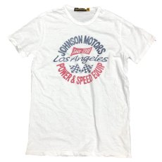 画像1: JOHNSON MOTORS ジョンソンモーターズ  POWER＆SPEED Tシャツ  OPTIC WHITE メンズ/レディース (1)