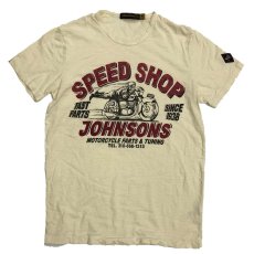 画像1: JOHNSON MOTORS ジョンソンモーターズ  SPEED SHOP Tシャツ  DIRTY WHITE メンズ/レディース (1)